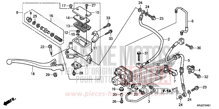 MAITRE-CYLINDRE FREIN AV. (FES125A) von S-wing ABS CHAMPAGNE BRONZE METALLIC (YR287) von 2012
